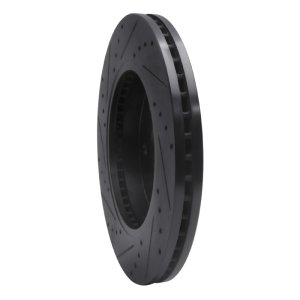 Ford F-150 Brake Rotor (1) - Front Right - R1 Concepts - Drilled & Slotted - Black - `04-`08